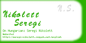 nikolett seregi business card